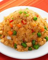 ai generado delicioso picante caliente vegetal frito arroz ai generado foto