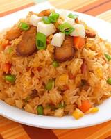 AI generated Delicious spicy hot vegetable fried rice AI generated photo