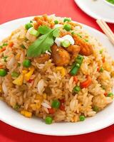 AI generated Delicious spicy hot vegetable fried rice AI generated photo