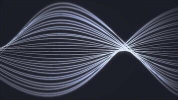 sömlös bakgrund animering av abstrakt Vinka form. strömmande ränder. rörelse grafisk och animering bakgrund. långsam strömmande svart och vit partikel abstrakt bakgrund dator designad animering video