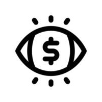 vision icon. vector line icon for your website, mobile, presentation, and logo design.