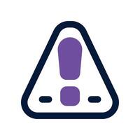 warning icon. vector dual tone icon for your website, mobile, presentation, and logo design.
