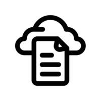 cloud file icon. vector line icon for your website, mobile, presentation, and logo design.