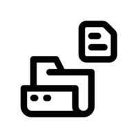 management file icon. vector line icon for your website, mobile, presentation, and logo design.