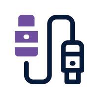 usb plug icon. vector dual tone icon for your website, mobile, presentation, and logo design.