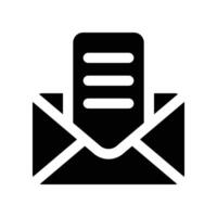 mail icon. vector glyph icon for your website, mobile, presentation, and logo design.