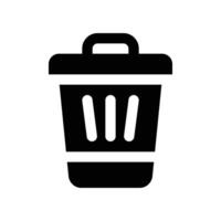 trash icon. vector glyph icon for your website, mobile, presentation, and logo design.