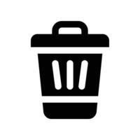 trash icon. vector glyph icon for your website, mobile, presentation, and logo design.