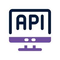 api icon. vector dual tone icon for your website, mobile, presentation, and logo design.