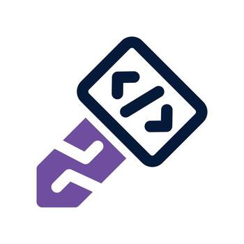 digital key icon. vector dual tone icon for your website, mobile, presentation, and logo design.
