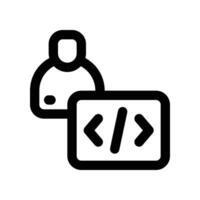 programmer icon. vector line icon for your website, mobile, presentation, and logo design.