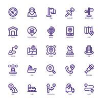 Navigation and Map icon pack for your website, mobile, presentation, and logo design. Navigation and Map icon basic line gradient design. Vector graphics illustration and editable stroke.