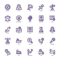 Navigation and Map icon pack for your website, mobile, presentation, and logo design. Navigation and Map icon basic line gradient design. Vector graphics illustration and editable stroke.