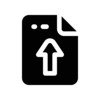 file upload icon. vector glyph icon for your website, mobile, presentation, and logo design.