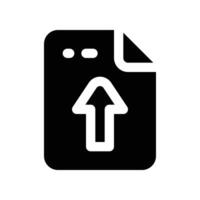 file upload icon. vector glyph icon for your website, mobile, presentation, and logo design.