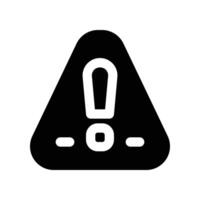 warning icon. vector glyph icon for your website, mobile, presentation, and logo design.