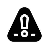 warning icon. vector glyph icon for your website, mobile, presentation, and logo design.