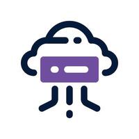 cloud computing icon. vector dual tone icon for your website, mobile, presentation, and logo design.