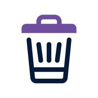 trash icon. vector dual tone icon for your website, mobile, presentation, and logo design.