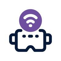 virtual reality icon. vector dual tone icon for your website, mobile, presentation, and logo design.