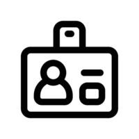 id card icon. vector line icon for your website, mobile, presentation, and logo design.