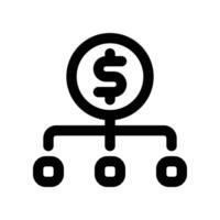 money management icon. vector line icon for your website, mobile, presentation, and logo design.