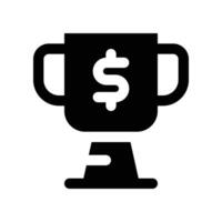 trophy icon. vector glyph icon for your website, mobile, presentation, and logo design.