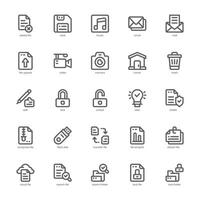 Document File icon pack for your website, mobile, presentation, and logo design. Document File icon outline design. Vector graphics illustration and editable stroke.