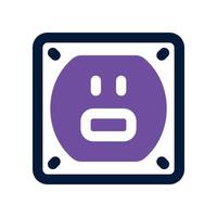 socket icon. vector dual tone icon for your website, mobile, presentation, and logo design.