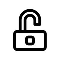 unlock icon. vector line icon for your website, mobile, presentation, and logo design.