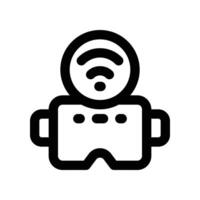 virtual reality icon. vector line icon for your website, mobile, presentation, and logo design.