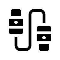 usb plug icon. vector glyph icon for your website, mobile, presentation, and logo design.