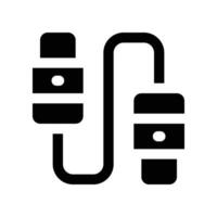 usb plug icon. vector glyph icon for your website, mobile, presentation, and logo design.