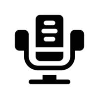 microphone icon. vector glyph icon for your website, mobile, presentation, and logo design.