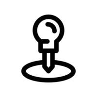 pin icon. vector line icon for your website, mobile, presentation, and logo design.