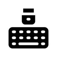 keyboard icon. vector glyph icon for your website, mobile, presentation, and logo design.
