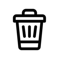 trash icon. vector line icon for your website, mobile, presentation, and logo design.