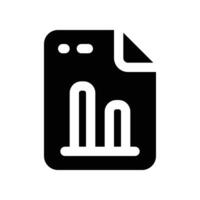 file analytic icon. vector glyph icon for your website, mobile, presentation, and logo design.