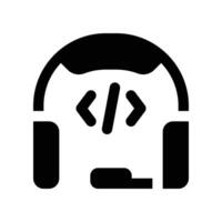 headphone icon. vector glyph icon for your website, mobile, presentation, and logo design.