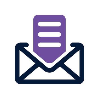 mail icon. vector dual tone icon for your website, mobile, presentation, and logo design.