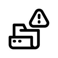 danger folder icon. vector line icon for your website, mobile, presentation, and logo design.