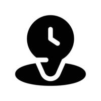 time icon. vector glyph icon for your website, mobile, presentation, and logo design.