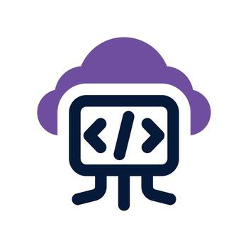 nube informática icono. vector doble tono icono para tu sitio web, móvil, presentación, y logo diseño.