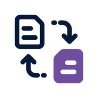 transfer file icon. vector dual tone icon for your website, mobile, presentation, and logo design.