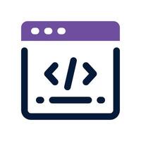 programación icono. vector doble tono icono para tu sitio web, móvil, presentación, y logo diseño.