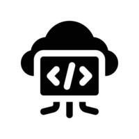 cloud computing icon. vector glyph icon for your website, mobile, presentation, and logo design.