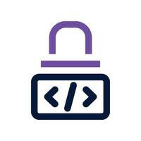 lock icon. vector dual tone icon for your website, mobile, presentation, and logo design.