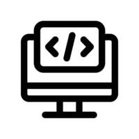 programming icon. vector line icon for your website, mobile, presentation, and logo design.