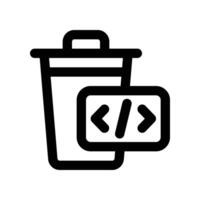 trash icon. vector line icon for your website, mobile, presentation, and logo design.