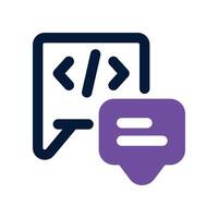 chat icon. vector dual tone icon for your website, mobile, presentation, and logo design.